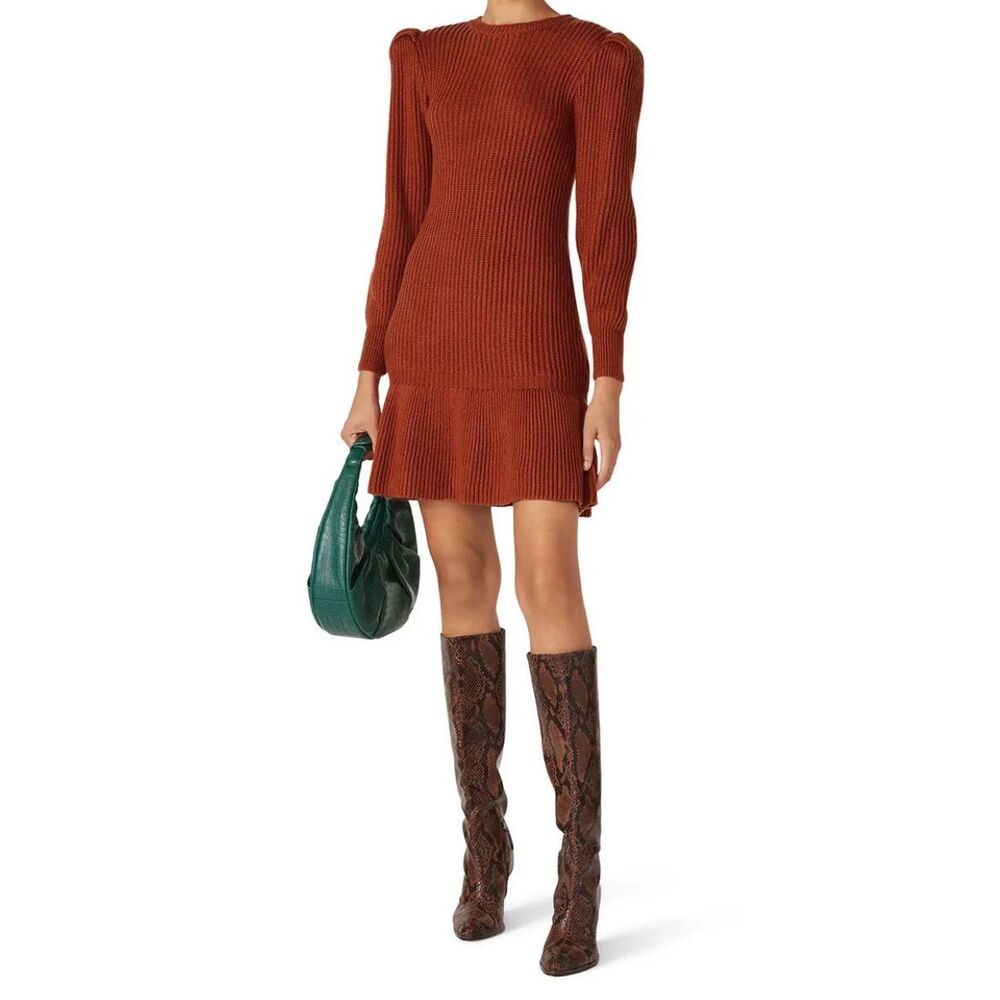 Love, Whit by Whitney Port Rust Sweater Dress‎ Size 0 - Picture 2 of 8